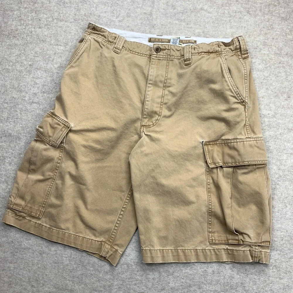 Vintage Polo Jeans Co Ralph Lauren Shorts 36 Khaki Cargo Baggy Y2K Grunge Skater